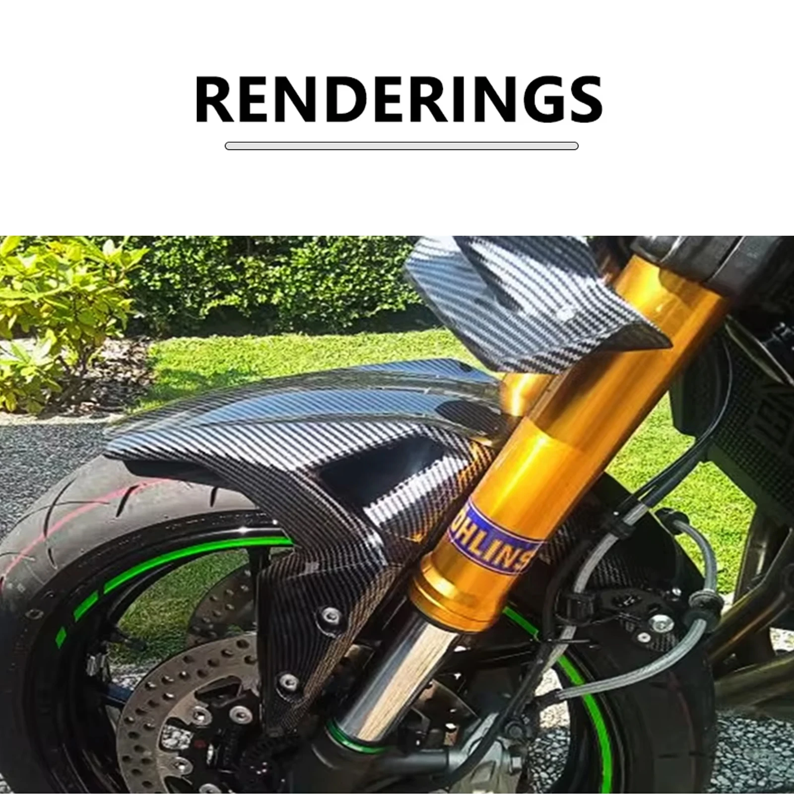 Motorcycle Accessories Front Fender Mudguard Mudflap Guard Cover For KAWASAKI Z900 2017 2018 2019 -2024 2