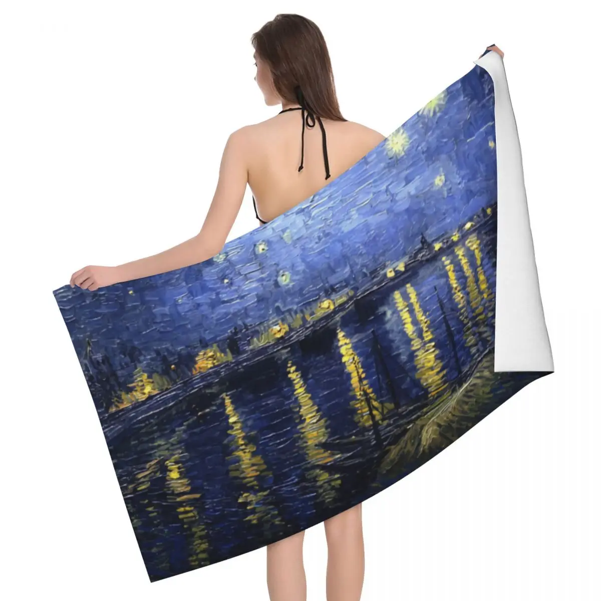 

Custom Quick Dry Microfiber Beach Bath Towel Soft Linen Over The Rhone Pool Bathroom Towels