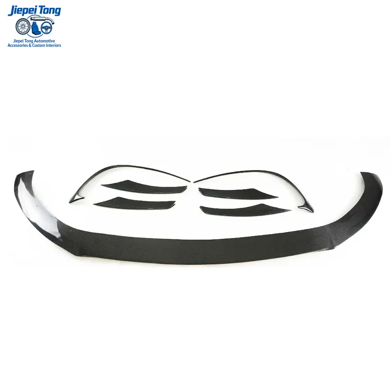 Carbon Fiber Front Bumper Chin Lip Splitter With Fog Air Trim for W257 C257 Cls200 Cls300 Cls350 Cls53 Package 2019up