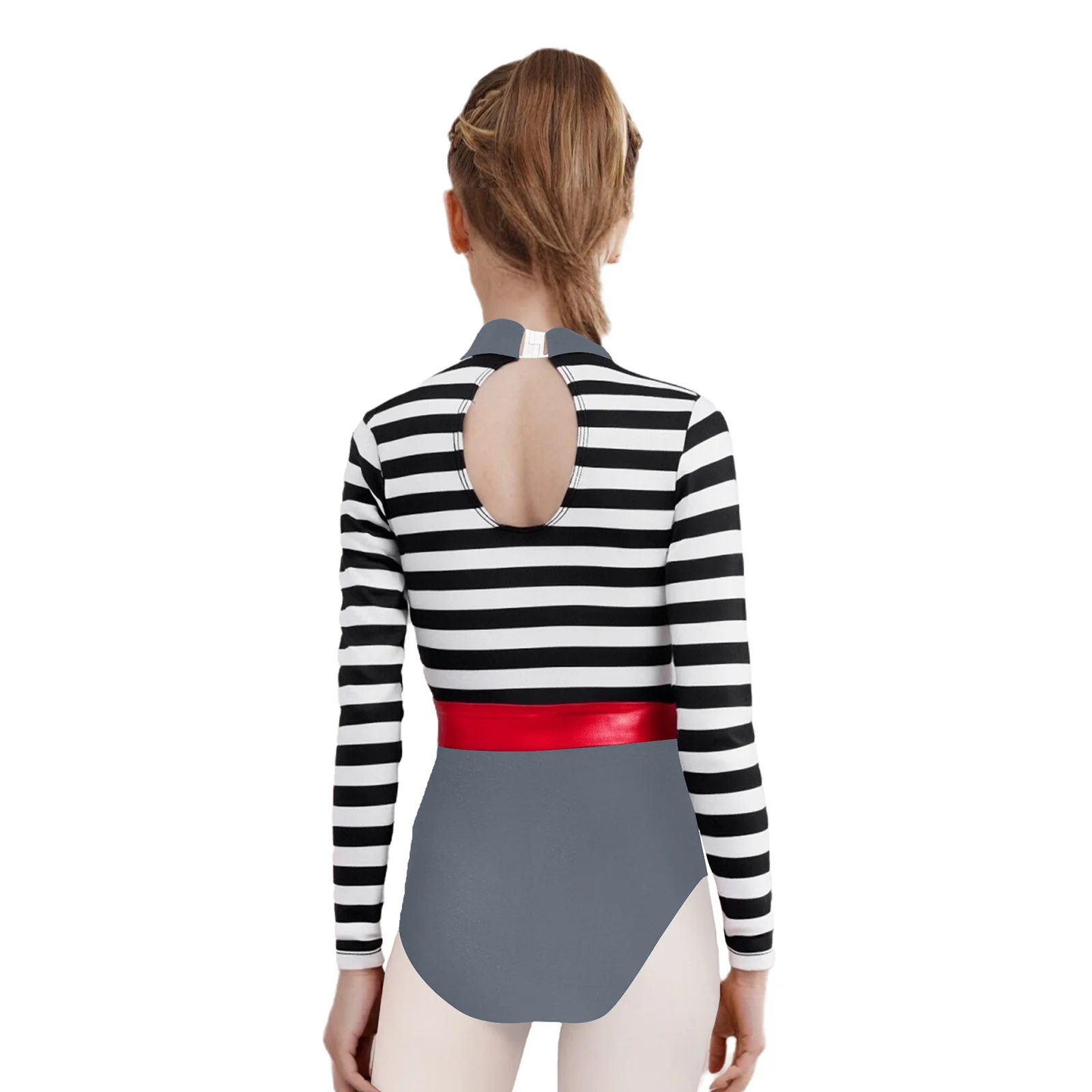 الفتيات سجين المشارب Jailbird تأثيري حلي مجموعة الصحافة أزرار الإجرامية بذلة مع حزام خصر القوس وقبعة شرطية #5