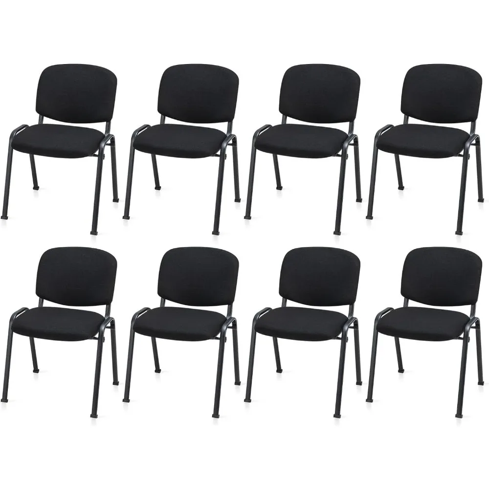 

Stackable Metal Frame Conference Chairs with Padded Seats, Ergonomic Design for Guest Reception Areas