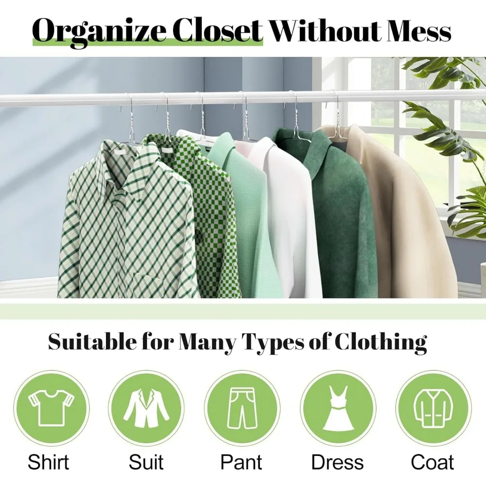 Confezione da 200 grucce in filo metallico, calibro 16 pollici 12, design sottile per risparmiare spazio, ideali per cappotti, abiti, camicie, pantaloni, gonne