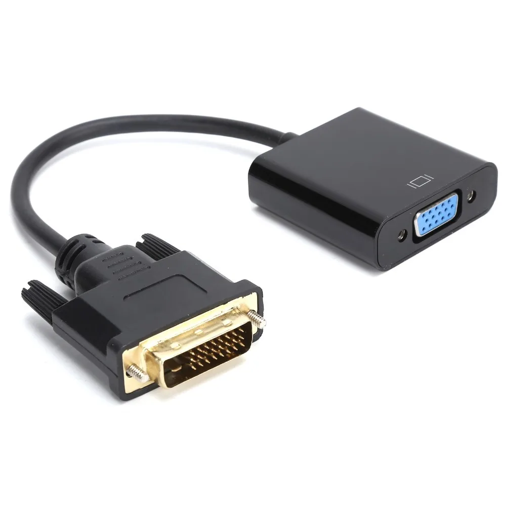 DVI 24+1 to VGA DVI Male to VGA Female Adapter Plug and Play DVI-D to VGA Adapter Conversion Cable PC Monitor Connection