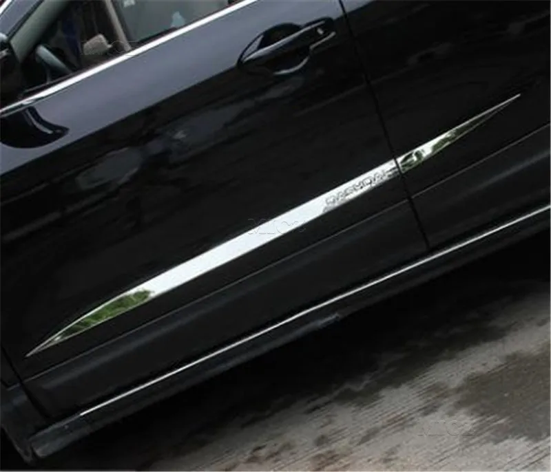 For Nissan Qashqai J11 2014-2018chrome Door Side Line Garnish Body Molding Cover Protector Trim Accessories