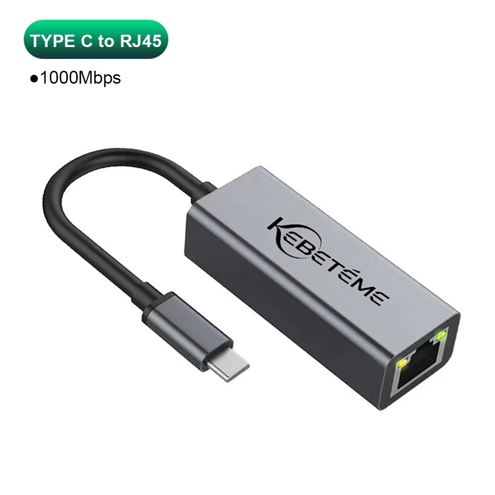 Kebidumei 1000Mbps USB Ethernet Adapter USB 3.0 Netwerkkaart naar USB RJ45 Lan voor PC MacBook Win 10/11 Xiaomi Ethernet USB-kabel - afbeelding 1