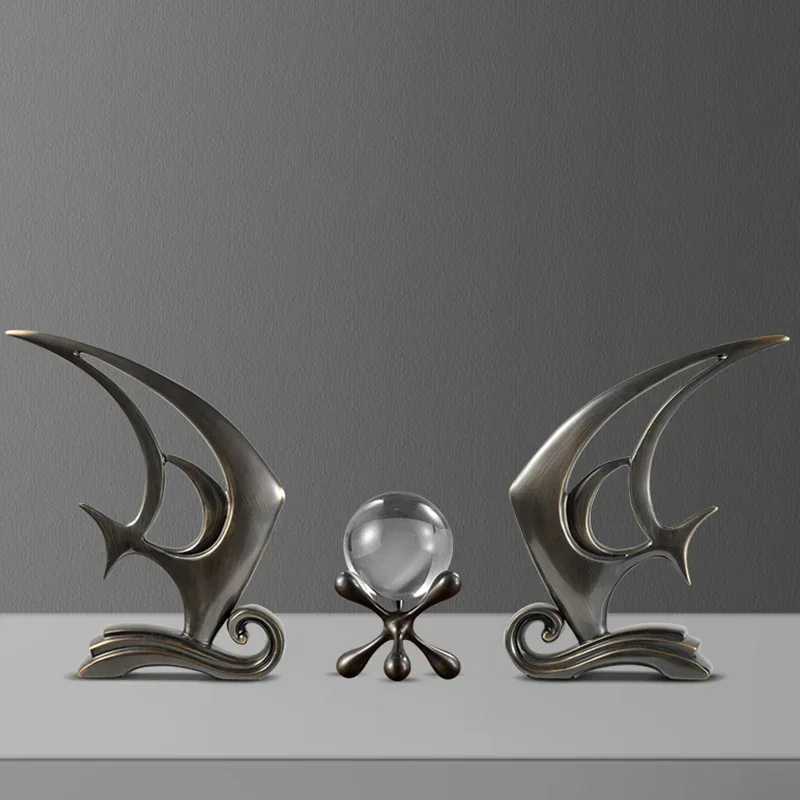 Luxury Copper Wine Decorations for Household TV Cabinet Bedroom Guest Restaurant Office - Desktop Panel Light