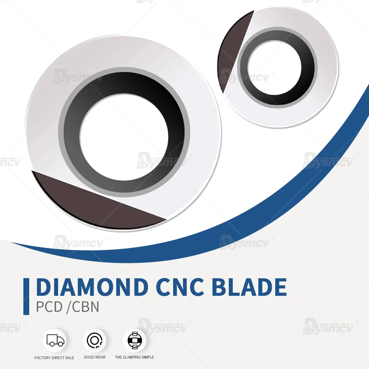 CNC Lathe Tool Milling Cutter Diamond Blade Cubic Boron Nitride RPMT10T3 CBN Quenched Steel PCD Copper Aluminum R5 Round Inserts