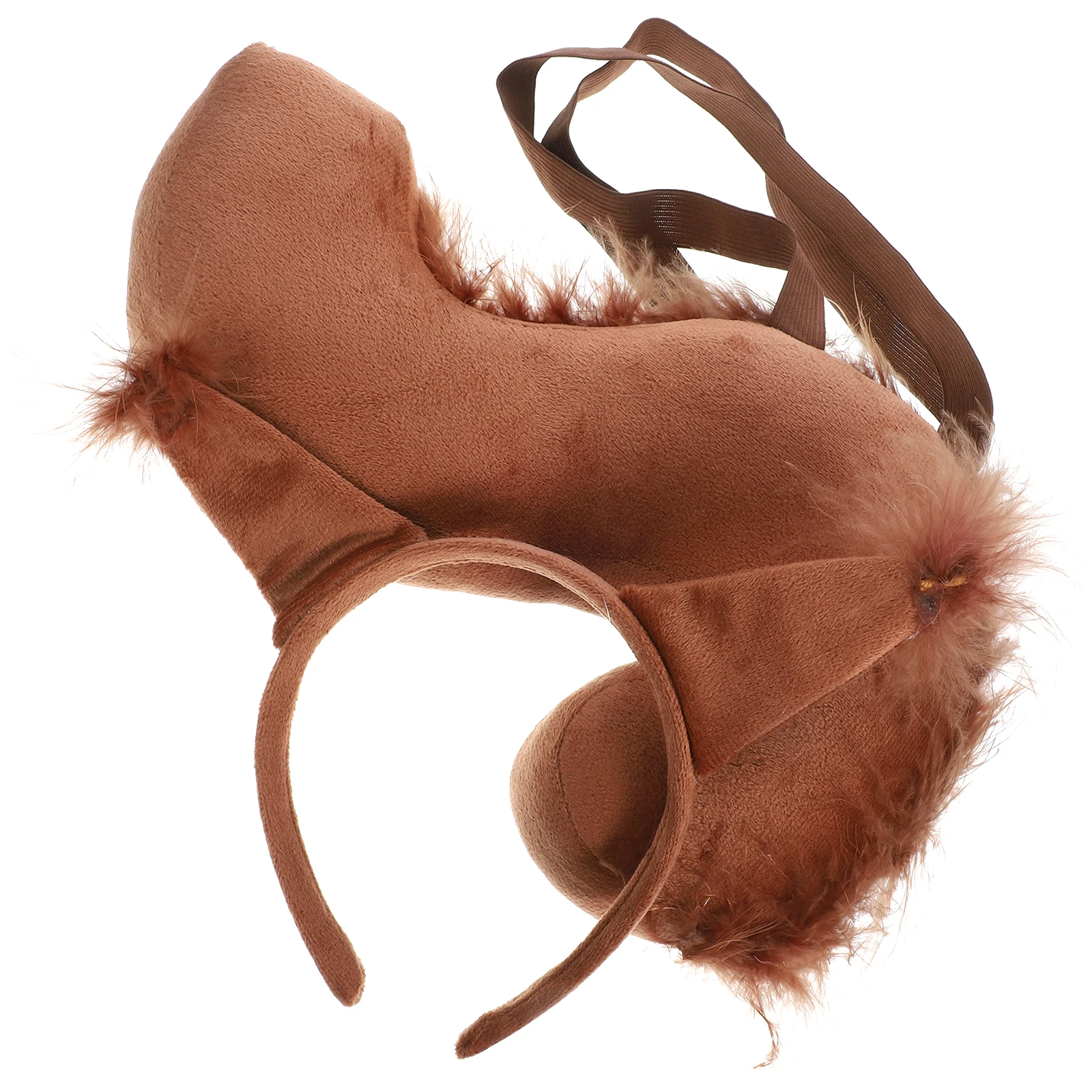 

1 set Squirrel Headband Tail Set Furry Cosplay Accessories Party Supplies Adjustable Size Halloween Photo Props
