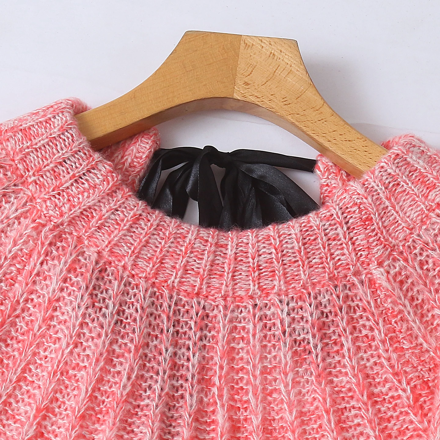 Losse lange Sve gebreide bal top dames Faion lente herfst nieuwe Sle ronde Ne trui met riemdetail