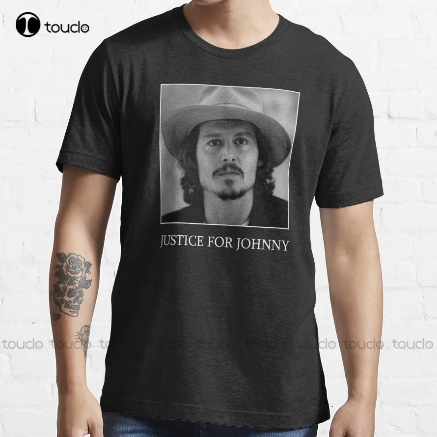 Justice For Johnny Trending T-Shirt Johnny Depp Cat Shirt Custom Gift Digital Printing Tee Shirt New Popular Harajuku Streetwear