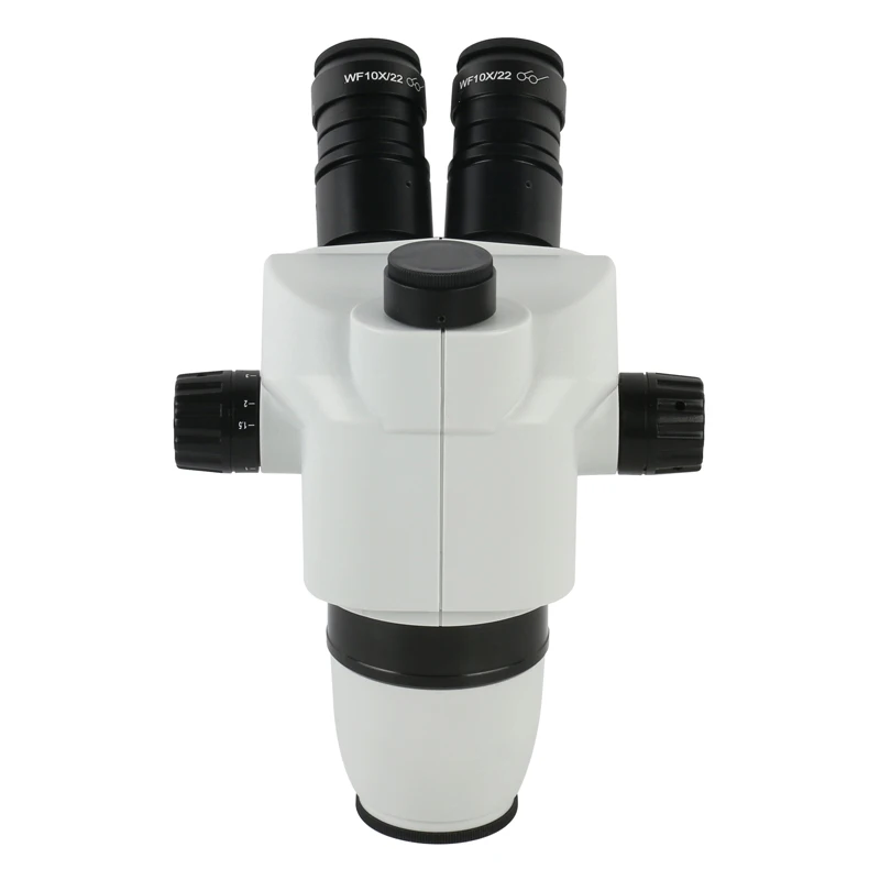 Imagem -05 - Microscópio Estereofónico Trinocular do Simul-foco Cabeça do Corpo Ocular Largo do Campo para Ensinar Testes Industriais 6.7x 45x Wf10x 22 mm