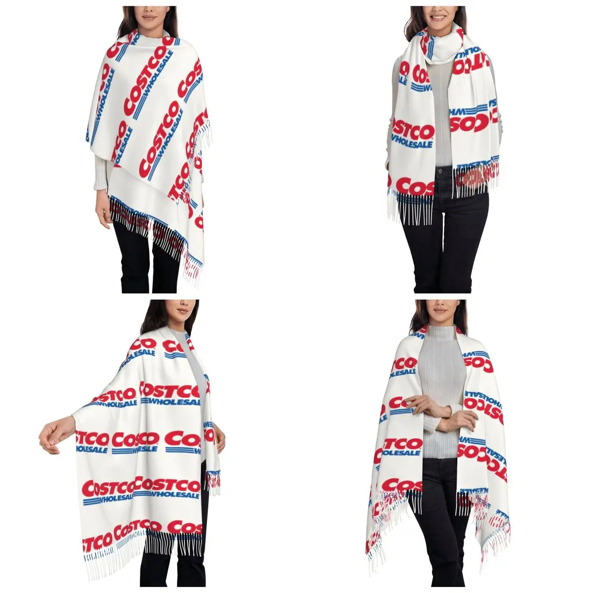 وشاح City Costco Dreams أوشحة شرابة للنساء شالات دافئة ناعمة ويلتف شال طويل للخريف والشتاء #2