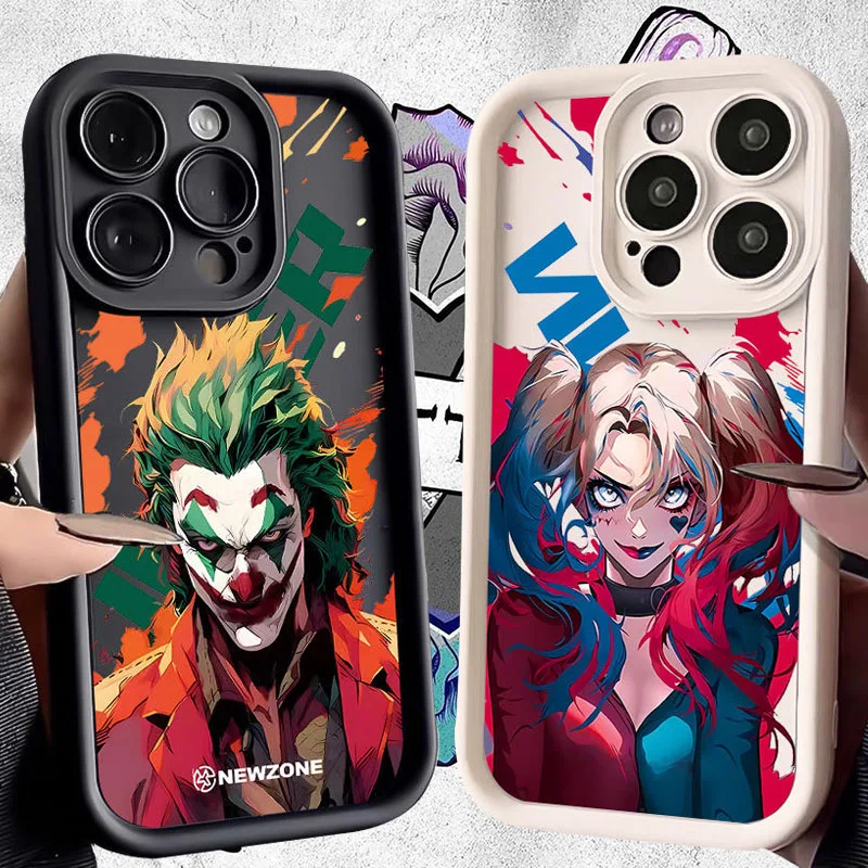 Soft silicone cartoon phone case for lovers For iPhone 11 12 13 14 15 Pro Max 8 14 15Plus XSMAX X XR fall-proof cell phone case