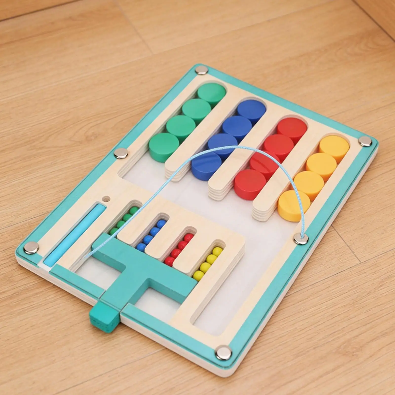 

Деревянные игрушки для сортировки по цветам, магнитная слайд-головоломка, игра-головоломка для подростков и детей, для дома, путешествий, школы