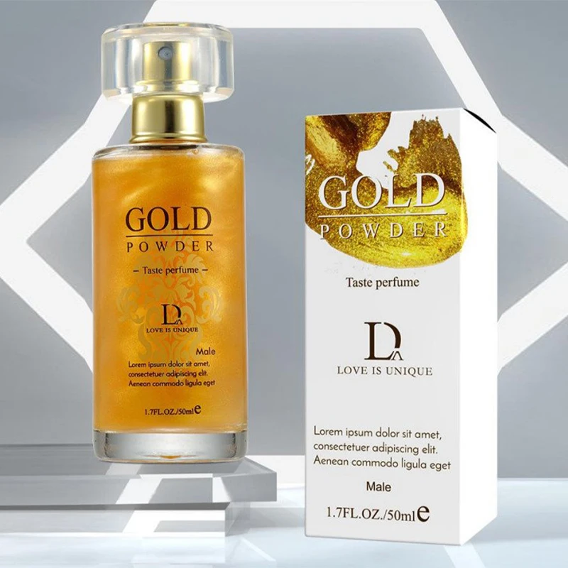 Perfume de feromonas en polvo dorado para hombres y mujeres, fragancia diaria para parejas, Perfume de coqueteo, regalo duradero con olor fresco y encantador