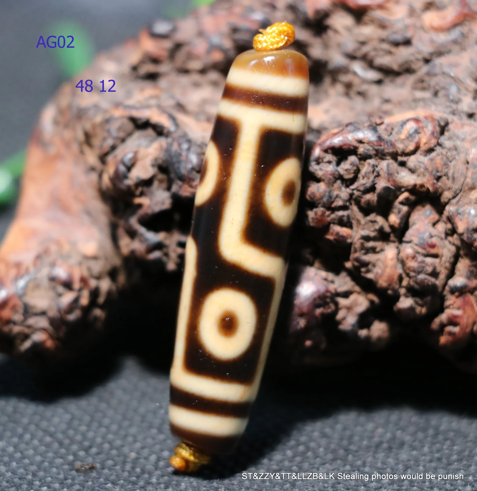 

Magic Power Tibetan Top Old Agate Ivory Color Fold Line 6 Eye Healthy dZi Bead Pendant Amulet AJK LKbrother Saurces Quality