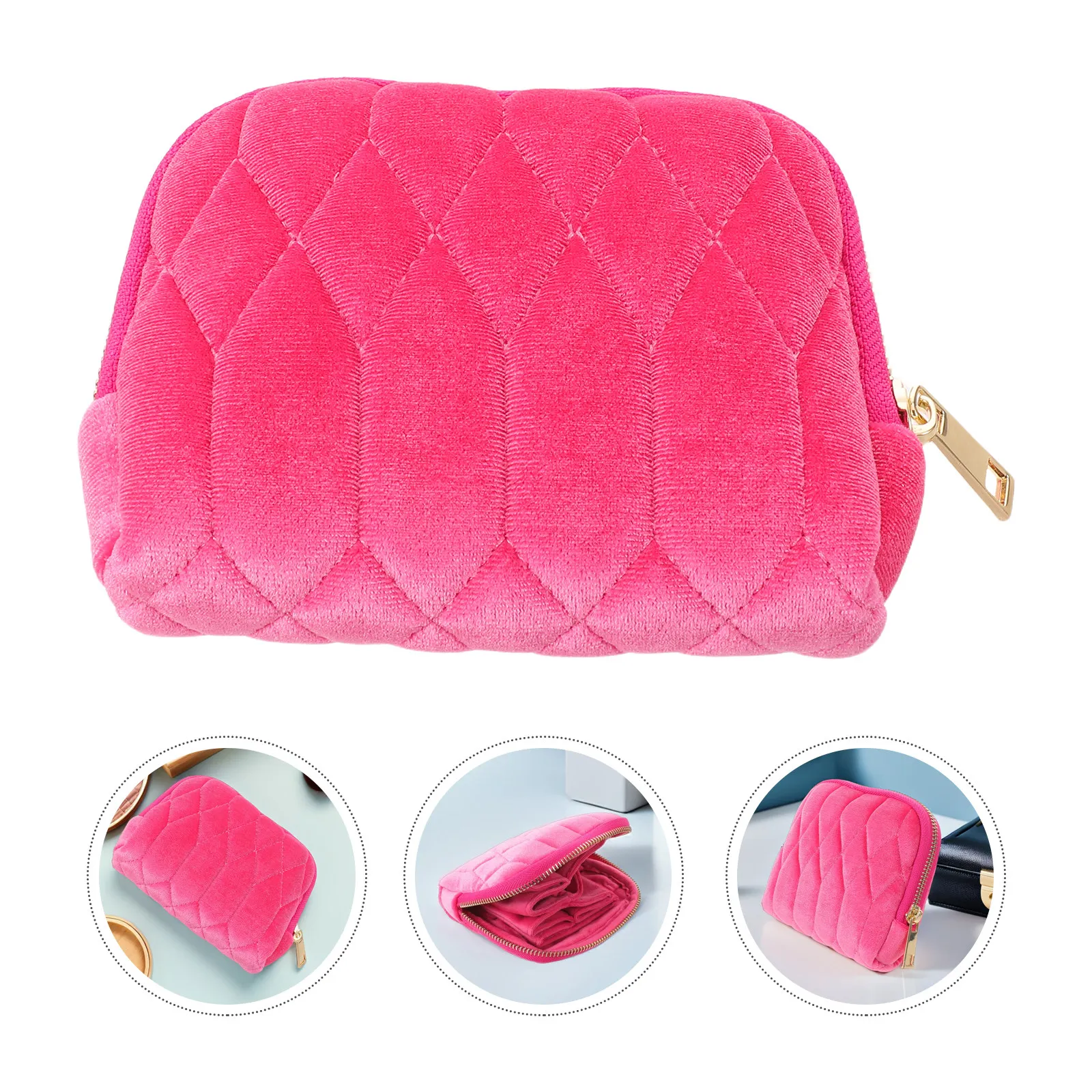 Small Travel Jewelry Organizer Bag Portable Zippered Multi-Compartment Storage Case for Rings Bracelets Necklaces Earrings