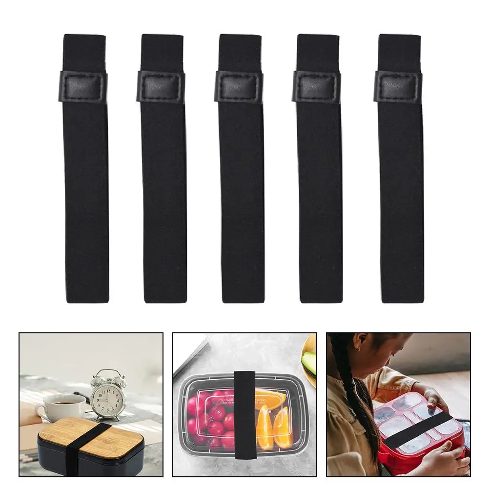 5 Pcs Lunch Box Strap Double Layer Lunchbox Band Travel Bento Rope Accessories Elastic Boxes