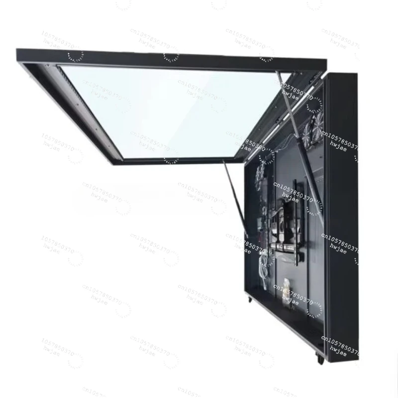 Custom 55-inch Outdoor Steel Aluminum IP67 Rated Waterproof Non-Touch LCD Monitor Security TV Case