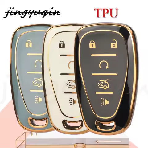 JYQ 5BTN TPU Auto Remote Car Key Case For Chevrolet Chevy Malibu Camaro Cruze Traverse Spark Equinox Sonic Volt Protect Shell