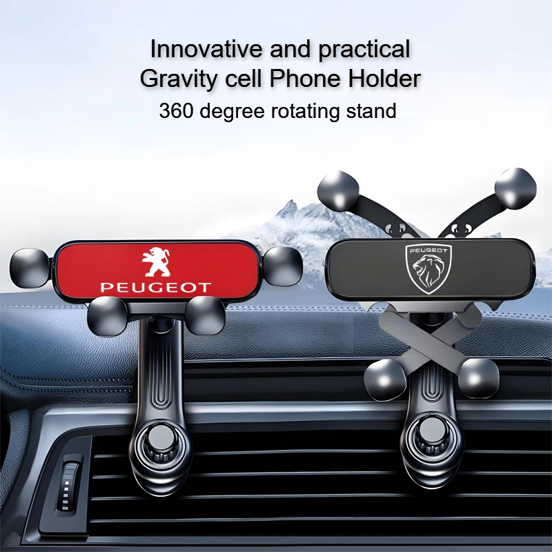 Soporte de teléfono de coche por gravedad, soporte de ventilación de aire para teléfono móvil para Peugeot 208 308 307 207 3008 407 508 2008 5008 301 408 607 4008