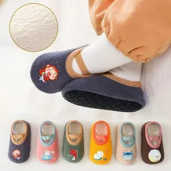 Winter Baby Socks Anti-slip Cute Warm Crib Floor Shoes with Rubber Sole for Children Toddler Foot Girl Infant Slippers