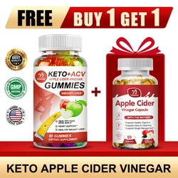 【Buy 1 Get 1 Free】Keto Apple Cider Vinegar Gummies, Maintain Body Shape Weight Management Metabolism & Detoxification, Immune