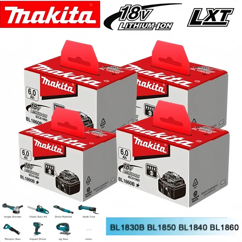 

100% Original Makita 6000mAh for Makita 18V tool Battery BL1830B BL1850B BL1850 BL1860 BL1815 Replacement Lithium Battery