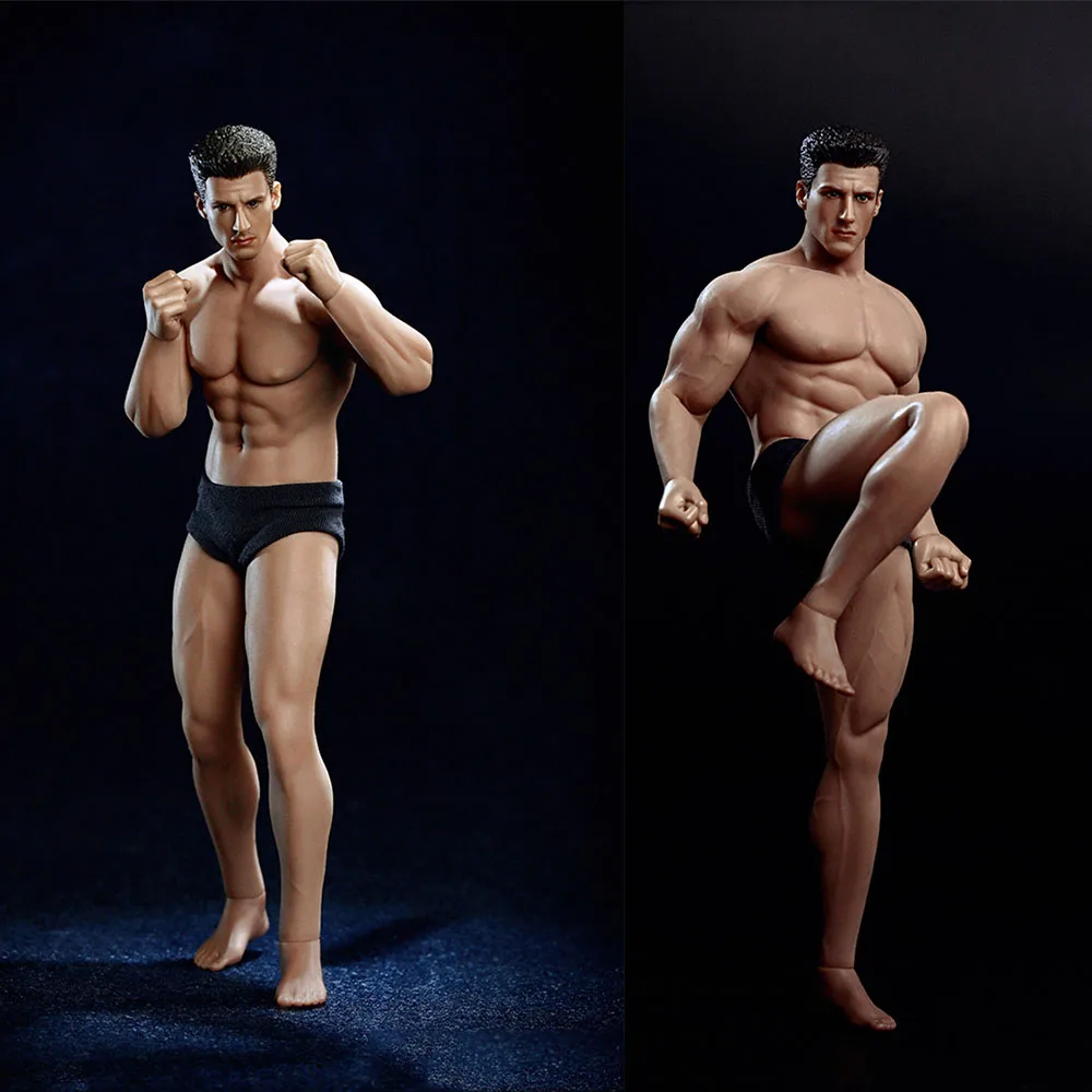 

1/12 Sexy Muscular Men Action Figure Body TBL TM01A/TM02A Flexible Seamless Full Set Body With Head Head 6inch Body Model