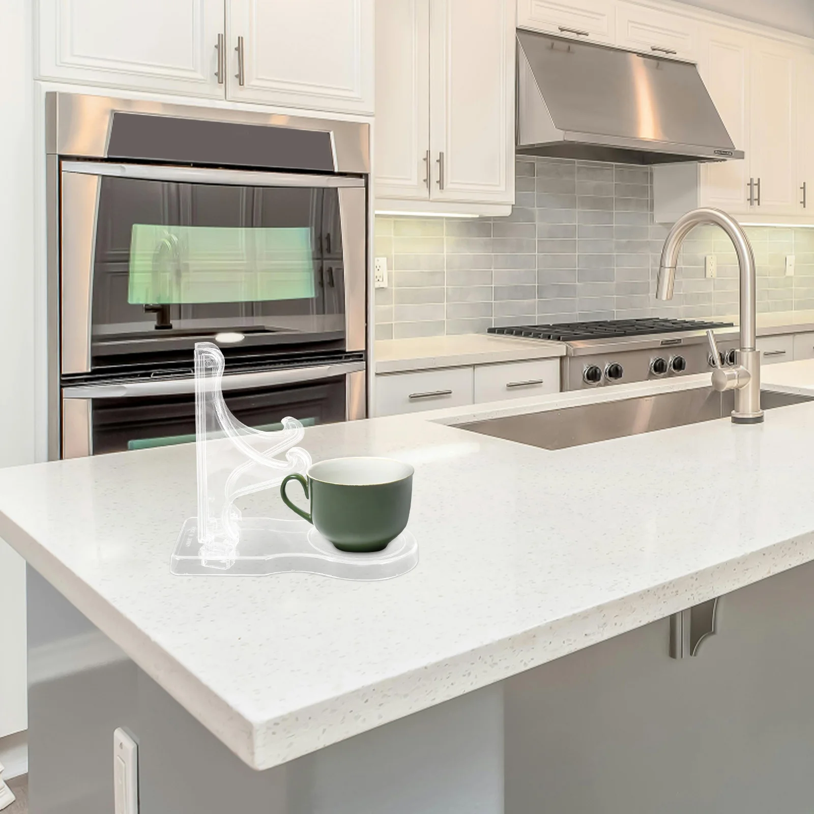 

Teacup and Saucer Display Stand Plastic Clear Organizer for Coffee Cups Plates Dinnerware Plate Holder Tableware Display Rack