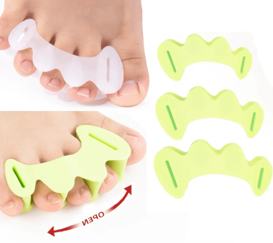 

10Pairs Green Hard Gel Toe Separator Suitable Bunion Silicone Hammer Toes Corrector for Women Men Straighteners Overlapping