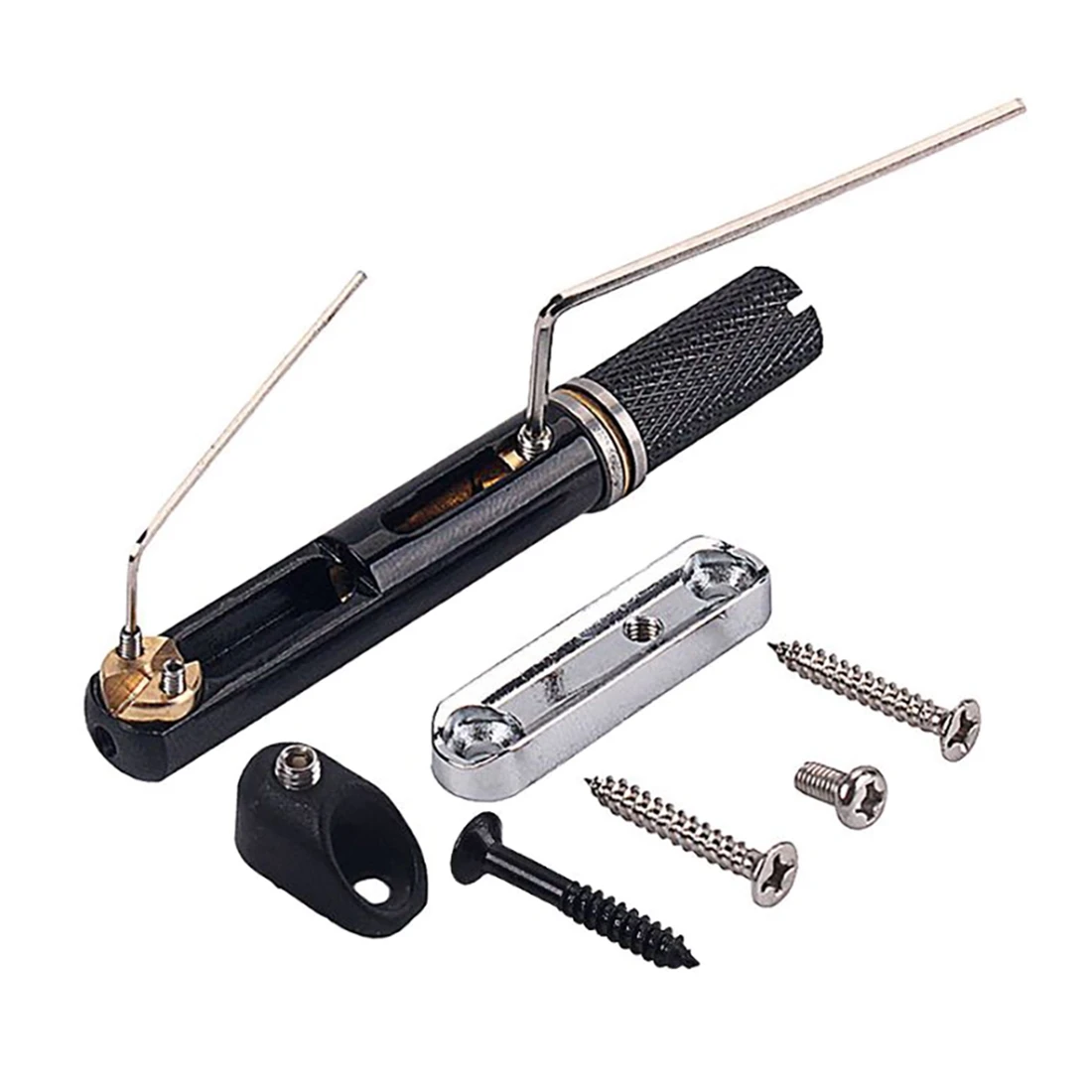 AA75-أسود 5 سلاسل النيكل واحد مقطوعة الرأس شريط مستدير الجسور عدة الغيتار باس الملحقات