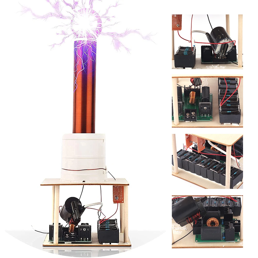 DIY Electronic Kit Tesla Coil Plasma Generator Spark Gap Mini Ball Wireless Transmission Soldering Practice For Student Learning