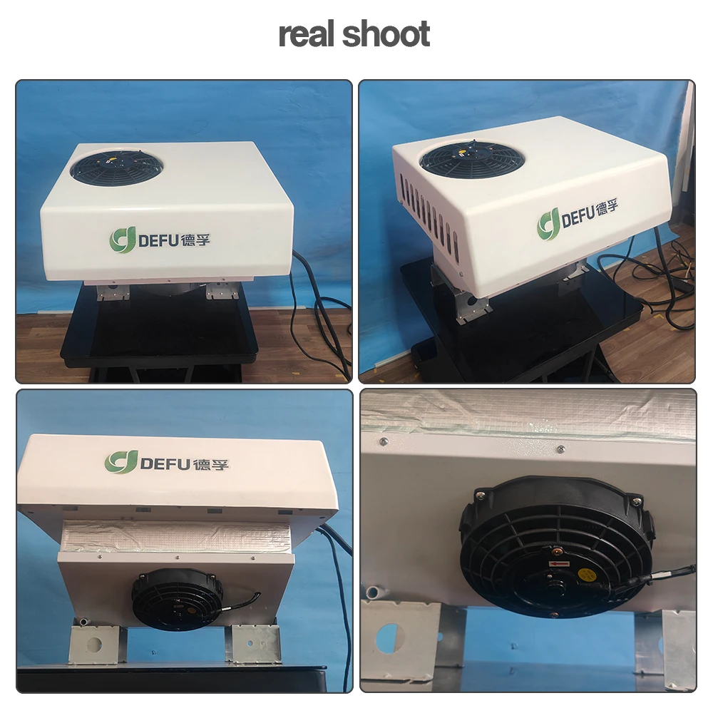 Rooftop 12 فولت 24 فولت التيار المتناوب 0 -18 درجة وحدة تبريد الفريزر للتخزين البارد شاحنة مبردة لمركبات توصيل الطعام في الشاحنة #4