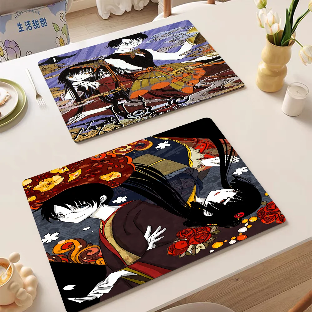 Anime Xxxholic Kitchen Tableware Dish Drying Mats Desk Drain Pad Heat Resistant Counter Top Mat Non-slip Draining Placemat