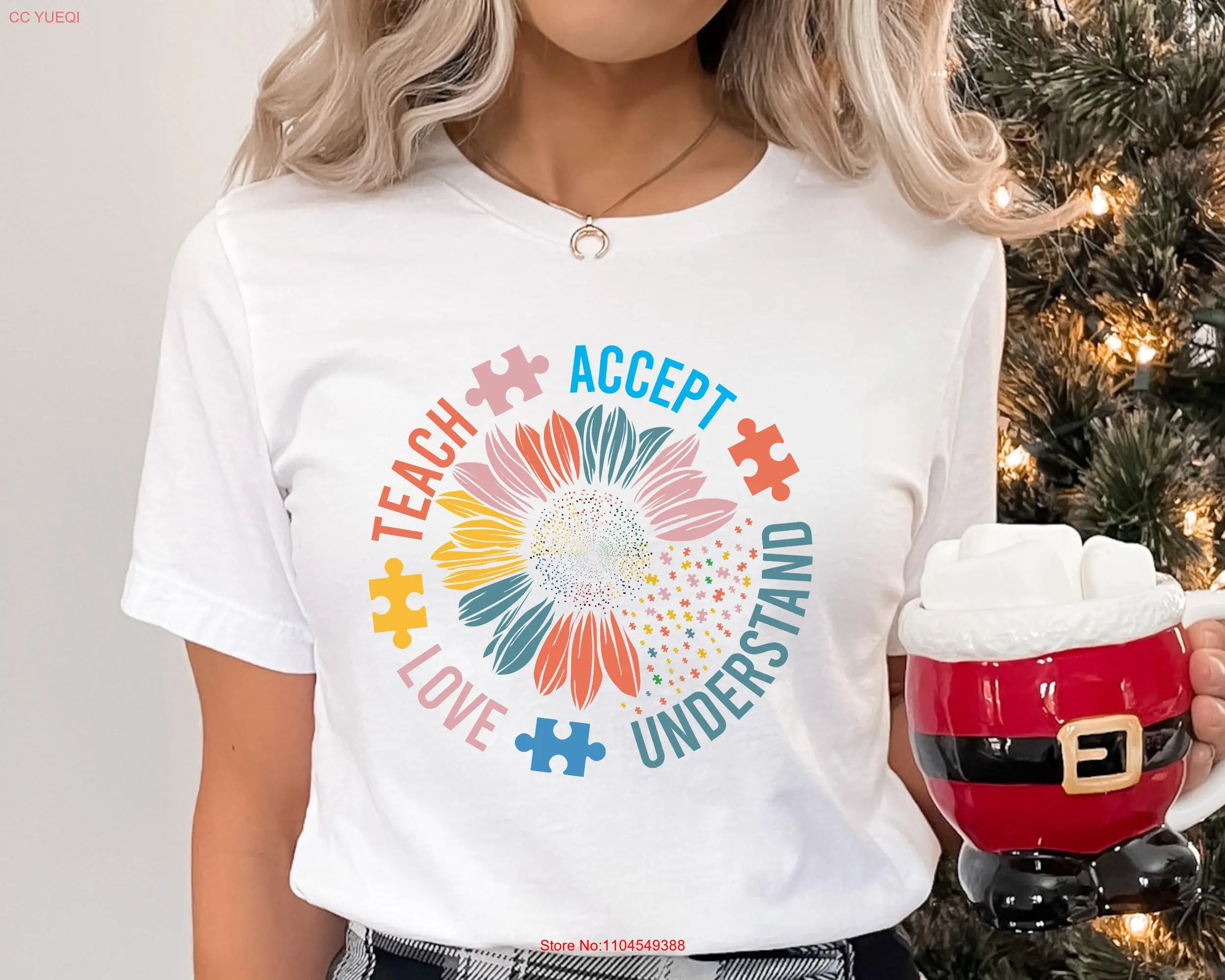 

Teacher T Shirt Teach Them Love Let Grow Kindergarten Floral Funny Life long or short sleeves