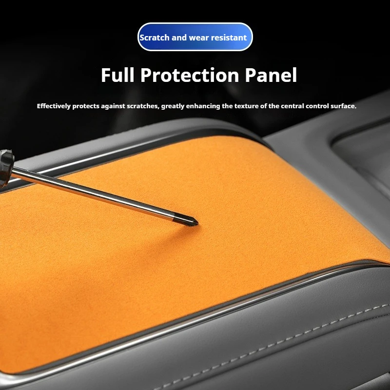 ل Zeekr 7X لوحة مركزية للسيارة زخرفية لوحة وحدة التحكم المركزية من جلد الغزال ملصق حماية ملحقات التعديل الداخلي