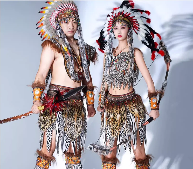 Halloween Costumes, Native American Tribal Performance Costumes, African Drum Costumes