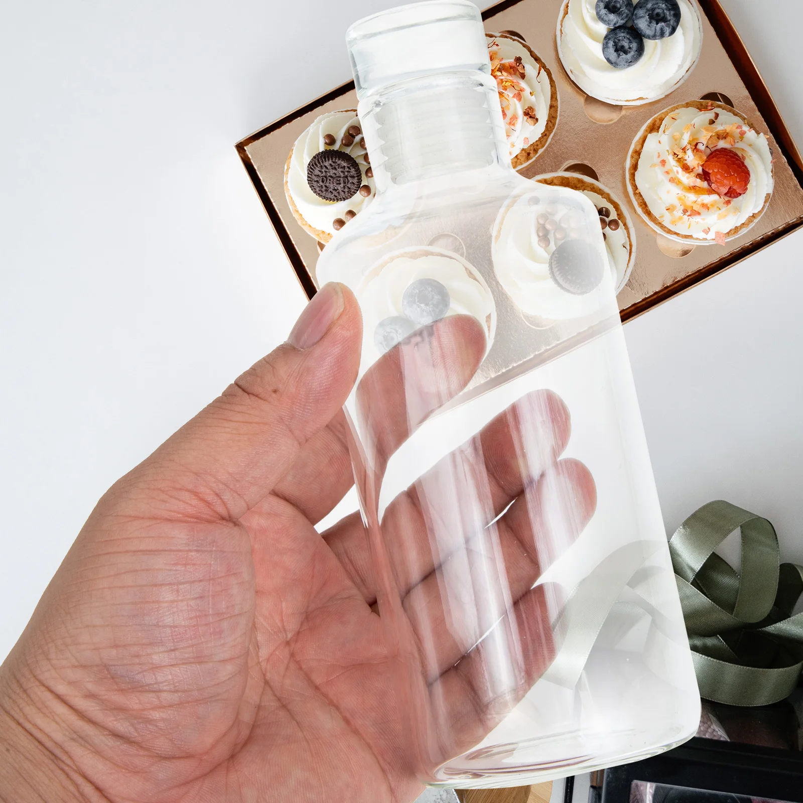 

Glass Water Bottle Portable Glass Juice Bottle Beverage Milk Bottles Cold Milk Bottles Practical Kitchen Bar Use