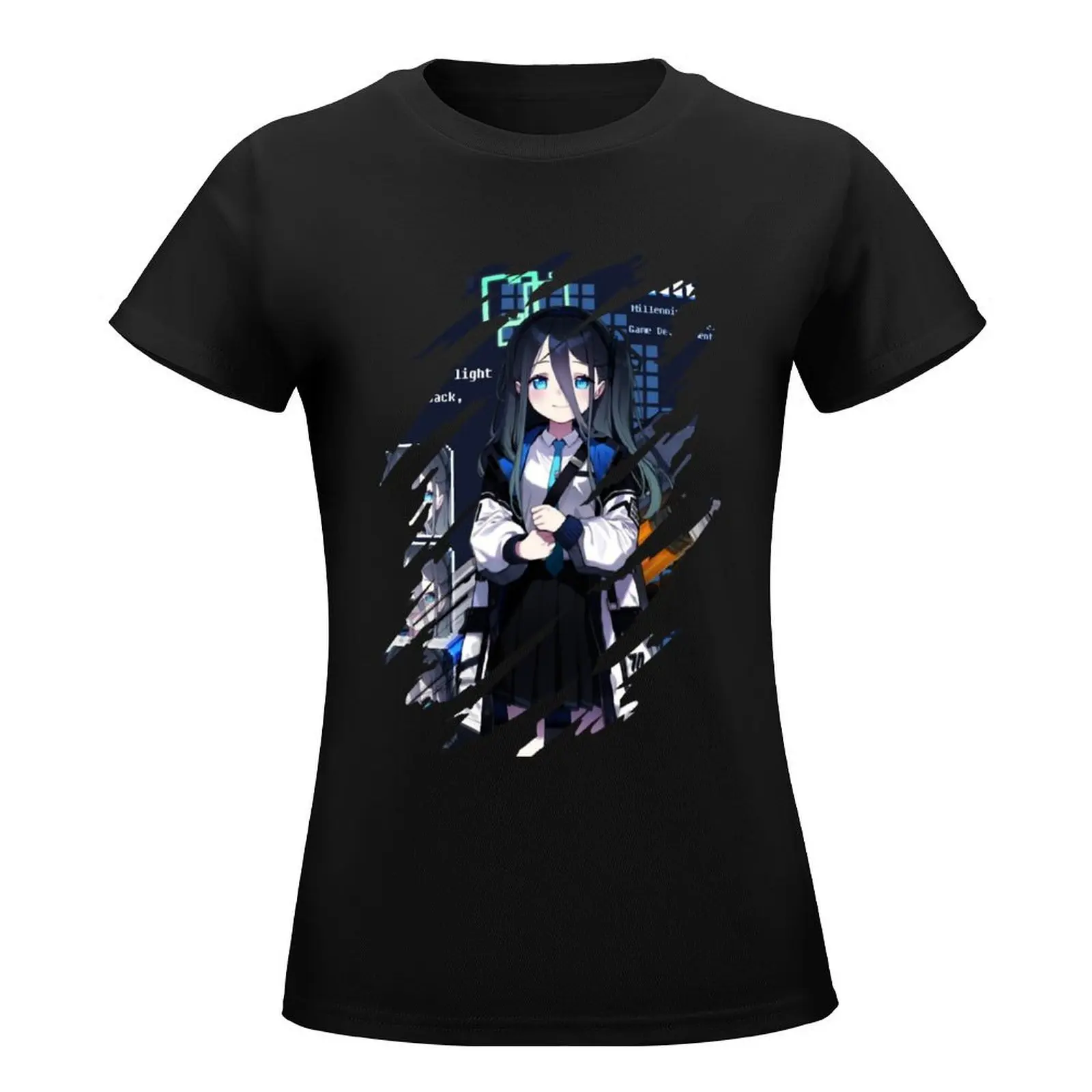 Blue Archive Alice Tendou T-Shirt Female clothing sublime blacks hippie clothes korean Women's clothes