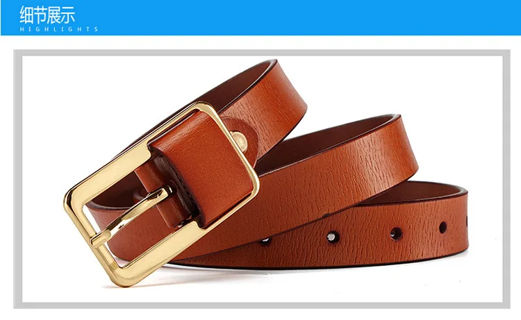 2025 New Design Real Cowhide Green 2.3cm Wide Korean Style Casual All Match Decorative Jeans Belt Thin Genuine Leather Simple