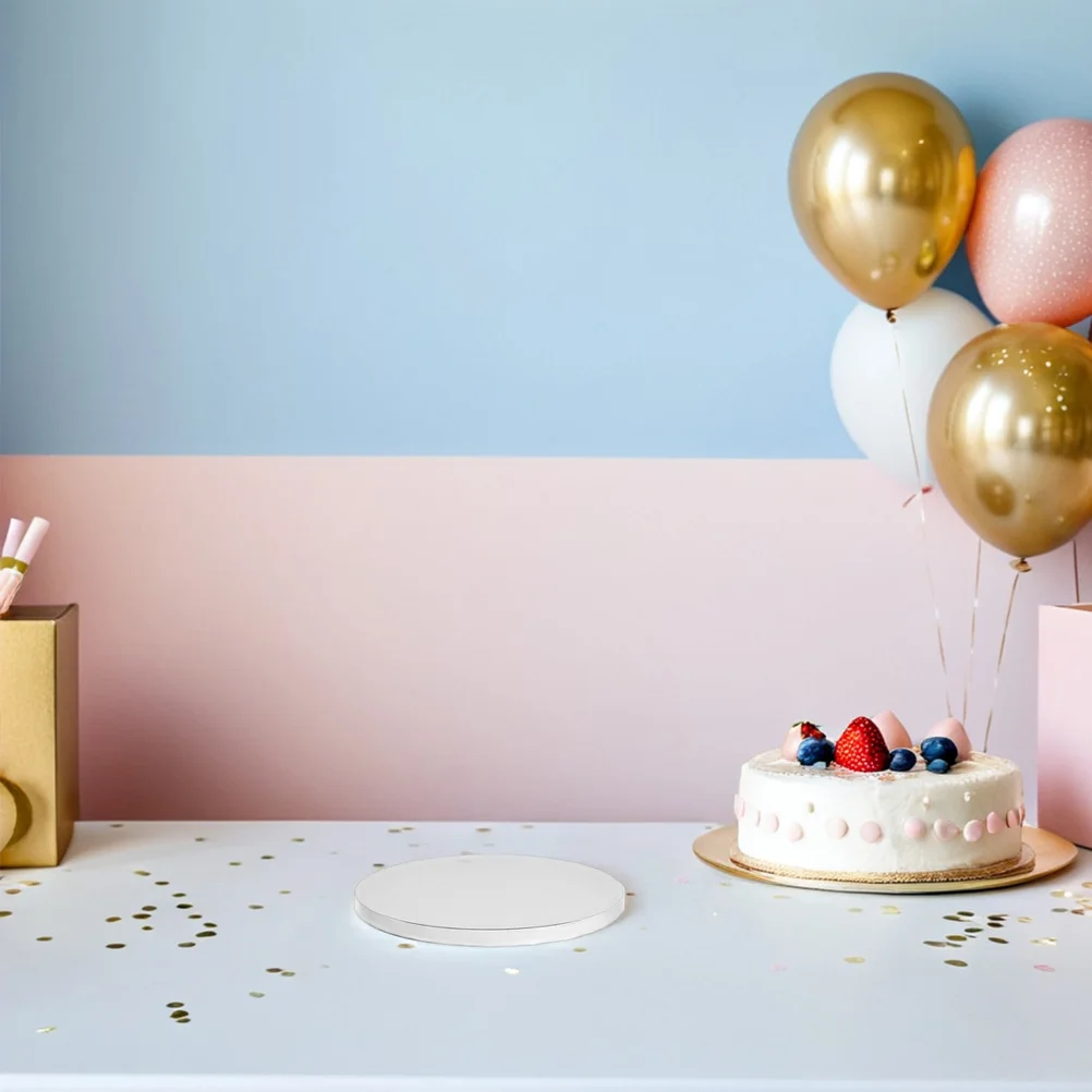 

10Pcs Cardboard Cake Rounds 5.89 Inch Sturdy Lightweight Baking Base for Mousse Cakes Cupcakes Elegant Display Tray for Wedding