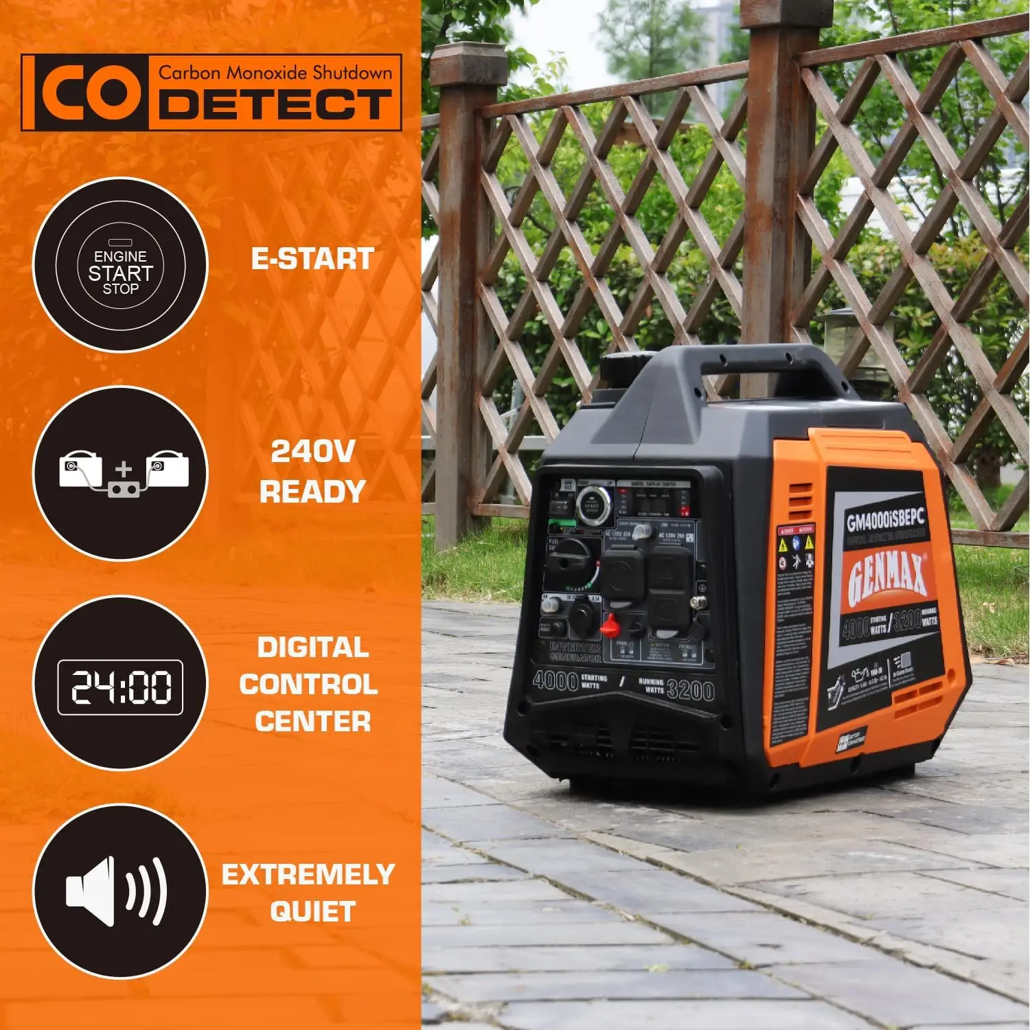 Generator，EPA Compliant, Eco-Mode Feature, Ultra Lightweight for Backup Home Use & Camping