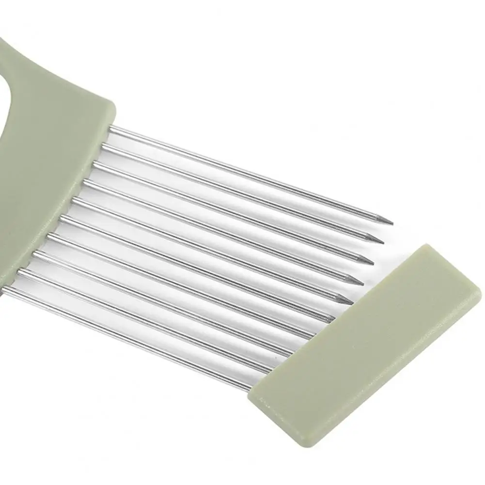 

Onion Slicer Holder 10 Stainless Steel Prongs Non-Slip Grip Vegetable Cutter for Onions Potatoes Tomatoes Lemons Meat Slicer New