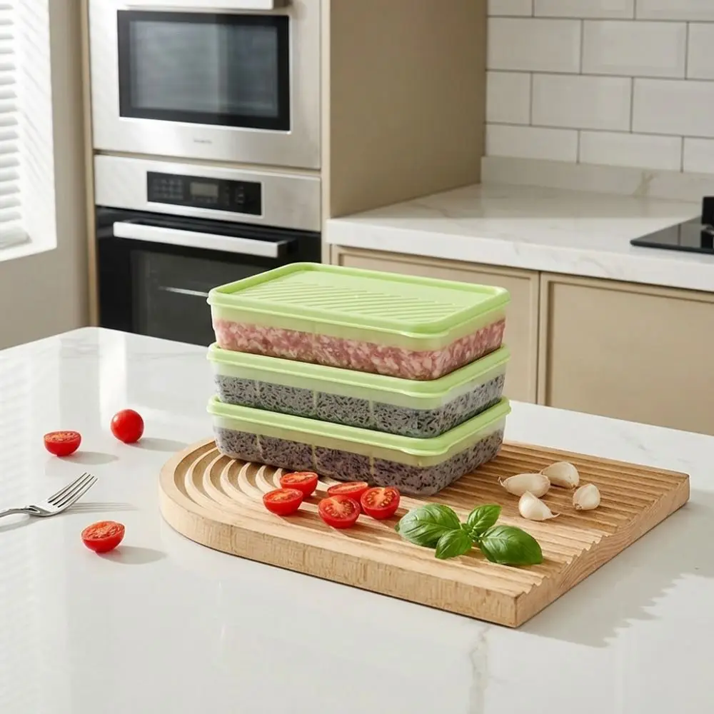 4/8/24 Grids Food Storage Box Food-grade Meat Rice Sub Packing Partitioned Storage Box Durable Sealed Meat Packaging Boxes