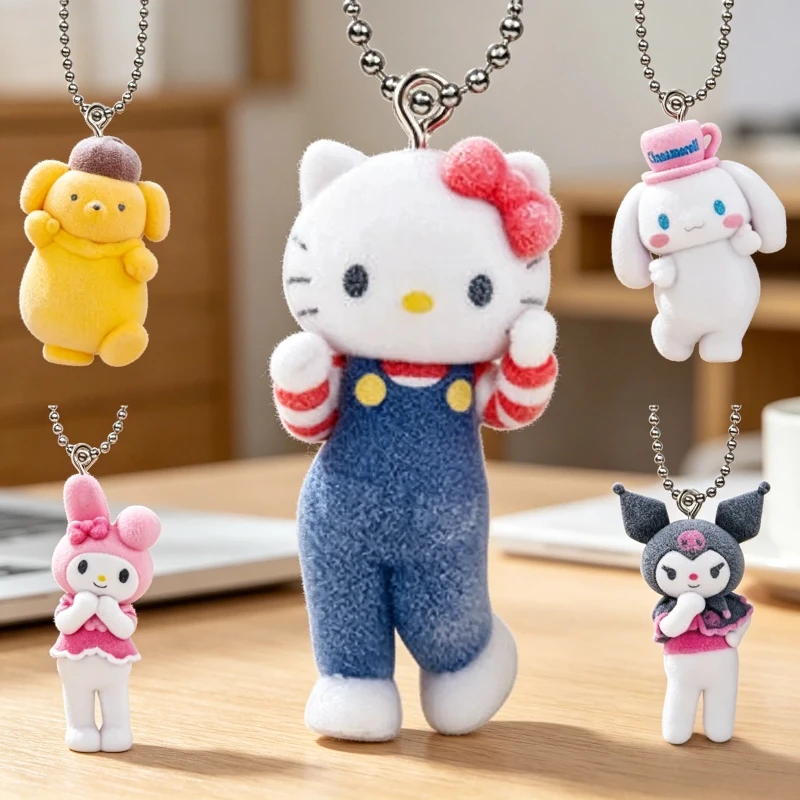 New Product Stock Kt Cat Liveshow Long Leg Keychain Blind Box Kuromi Cinnamoroll Bag Hanging Decoration Surprise Gift For Girl