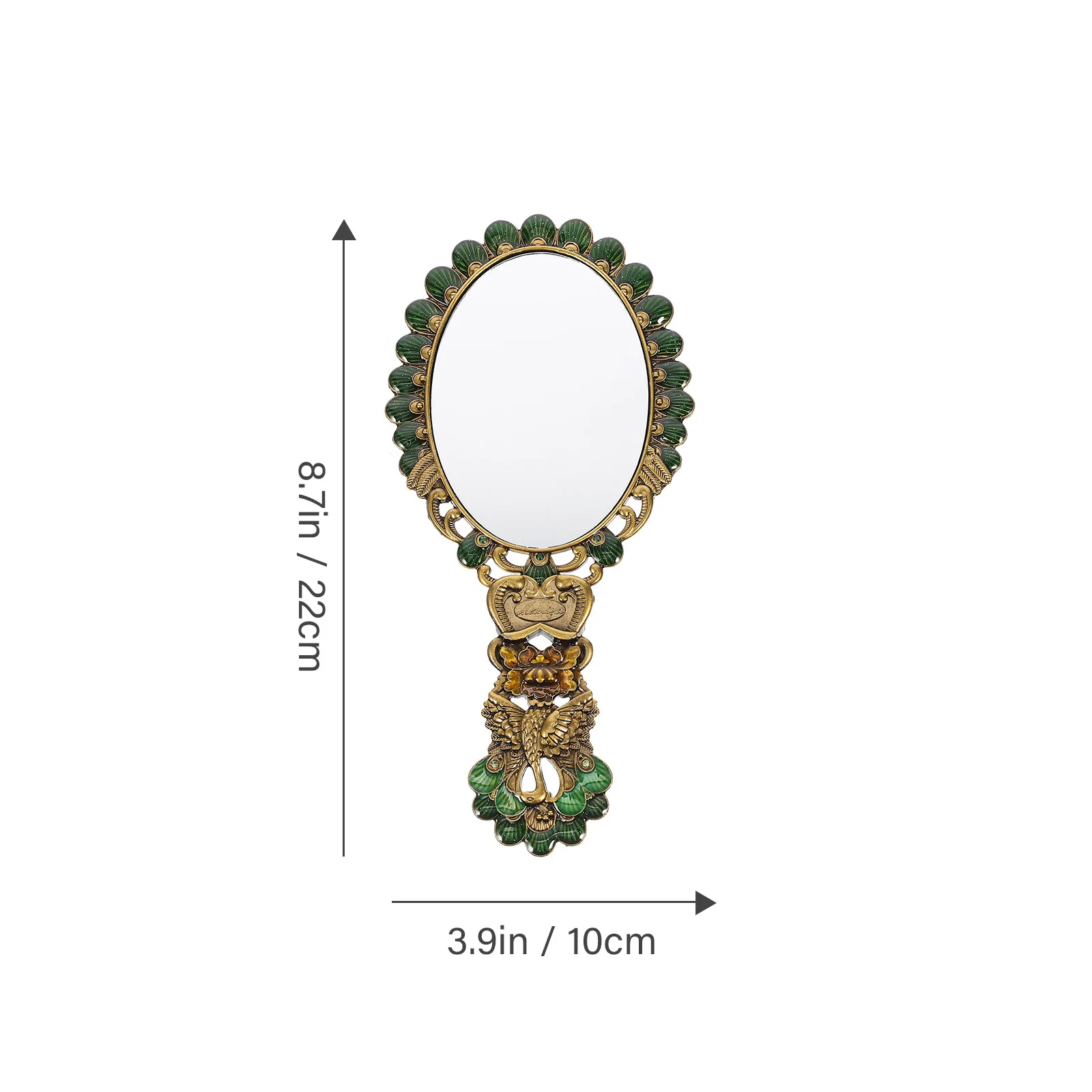 Compact Vintage Handheld Mirror for Travel Makeup Use Portable Foldable Mirror Chic Women's Dressing Tool