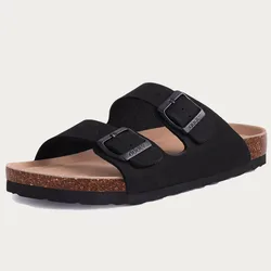 Comwarm-zapatillas clásicas de corcho con plataforma para hombre y mujer, zapatos planos a la moda, sandalias de playa con hebilla ajustable, para verano