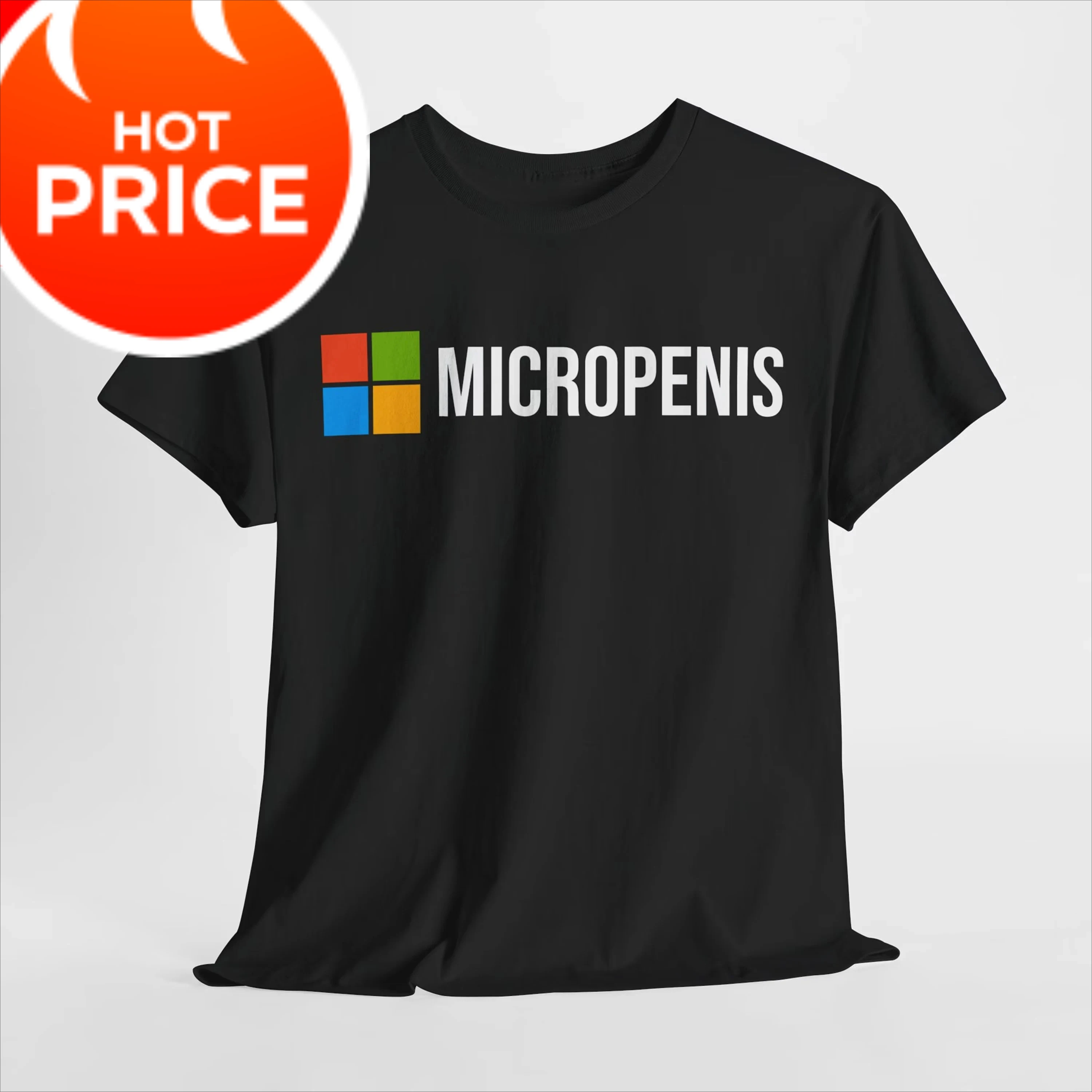 Camiseta divertida con meme "Micropenis", parodia de Microsoft, camiseta Geek humorística, camiseta holgada y transpirable de verano para hombres y mujeres