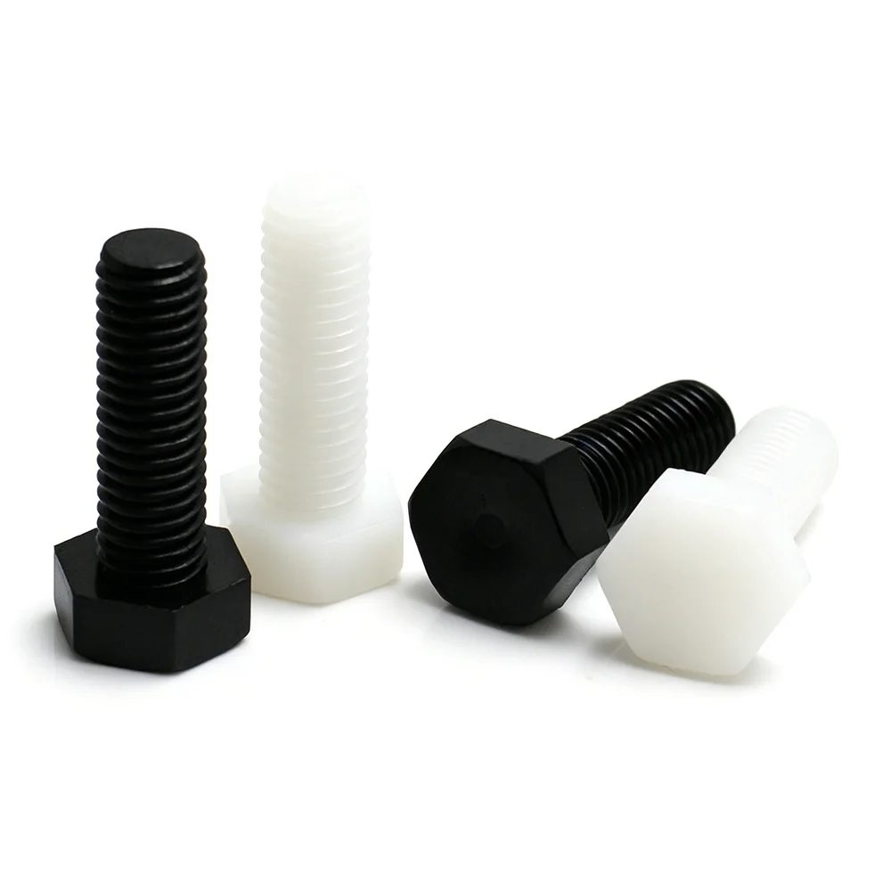 10-50pcs Flame Retardant Nylon Hex Screws Insulated Extended Plastic Bolts M3 M4 M5 M6 M8 M10